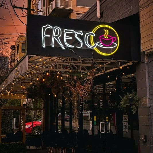 neon sign outdoor waterproof for FRESCO Cafe