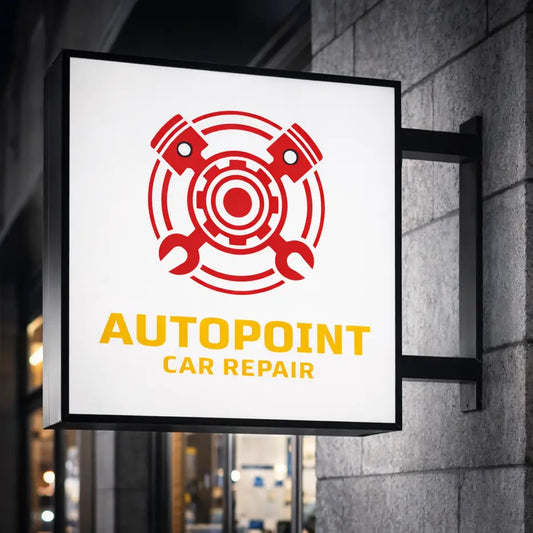custom light box signage for business, business outdoor signs