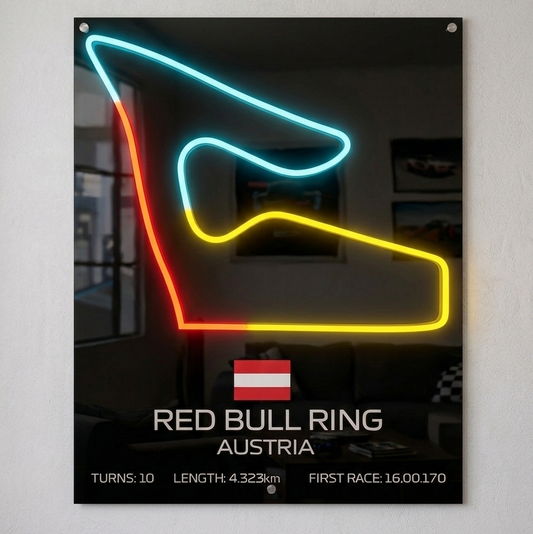 f1 neon sign redbull ring austria circuit track