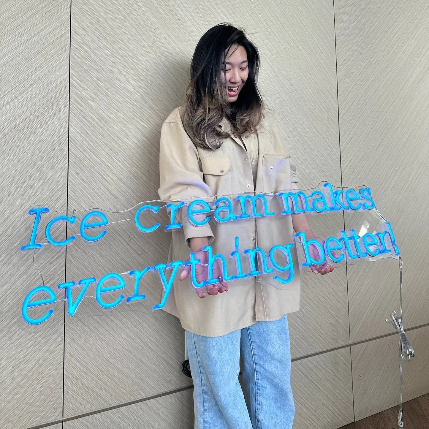ICE CREAM NEON SIGN | CAFE & SWEET SHOP WALL DECOR Nightglow Studio