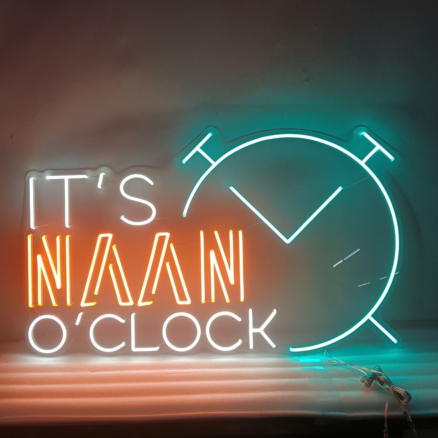 IT'S NAAN O'CLOCK — LED NEON SIGN