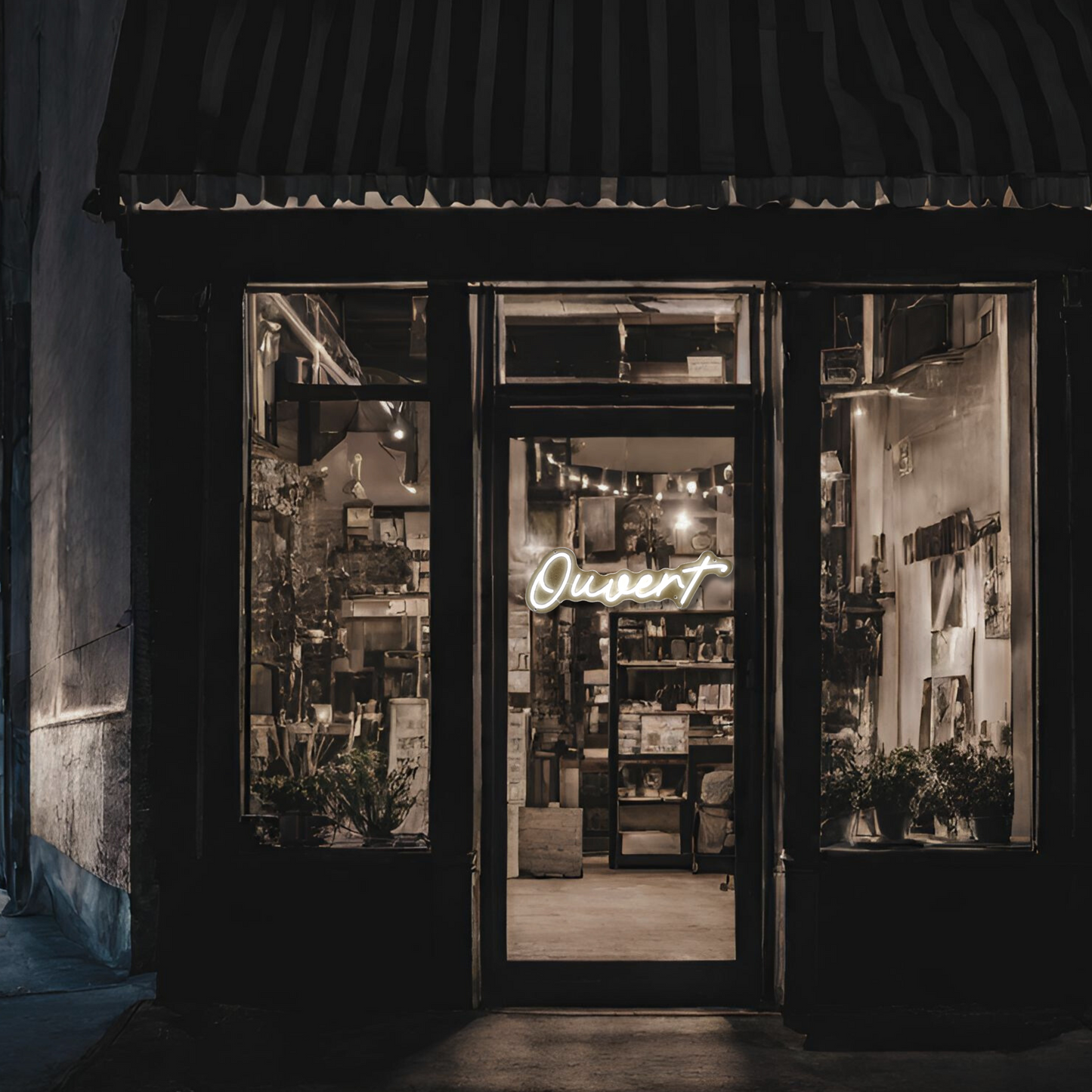 CURSIVE OUVERT SIGN — LED NEON SIGN