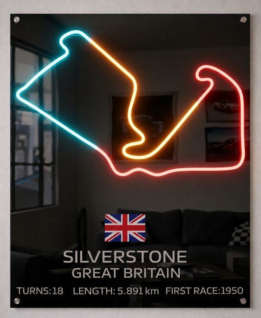 F1 SILVERSTONE GRAND PRIX LED NEON SIGN— LED NEON SIGN Nightglow Studio