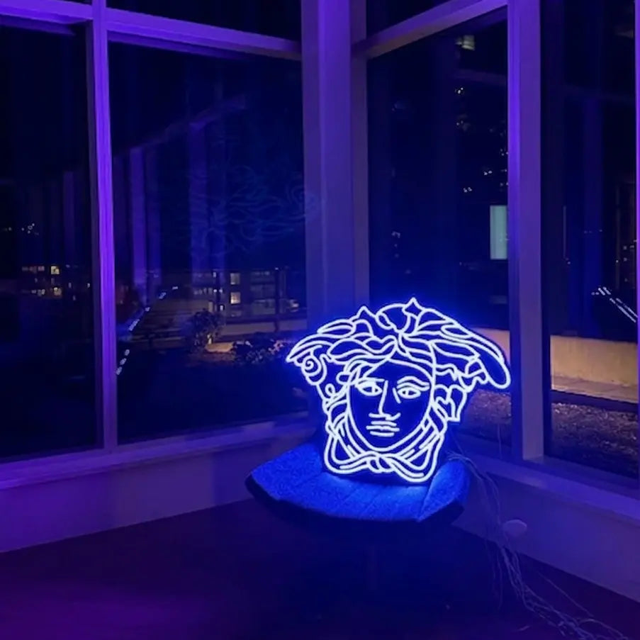 versace medusa logo LED neon sign