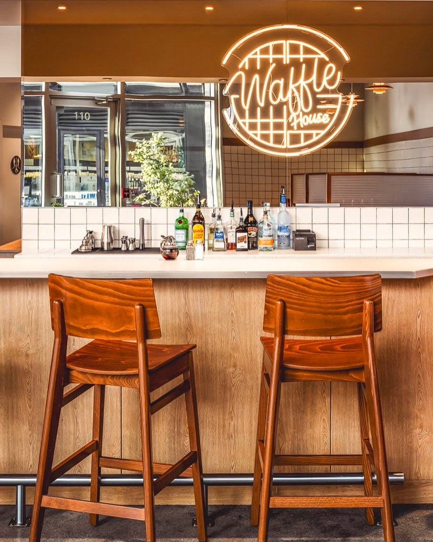waffle house personalized neon bar sign