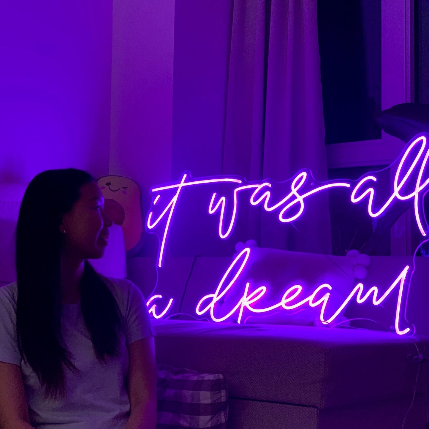 aesthetic It was all a dream led neon sign in vancouver home