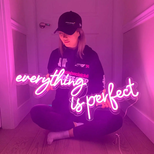 EVERYTHING IS PERFECT — LED NEON SIGN Nightglow Studio