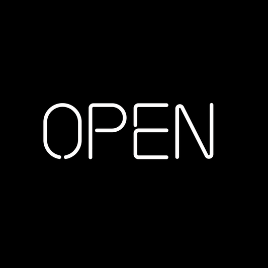OPEN SIGNS IN NEON SCRIPT — LED NEON SIGN