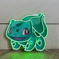 bulbasaur pokemon neon sign in green