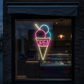 ICE CREAM CONE OPEN SIGN - LED NEON SIGN FOR CAFE AND BUSINESS Nightglow Studio