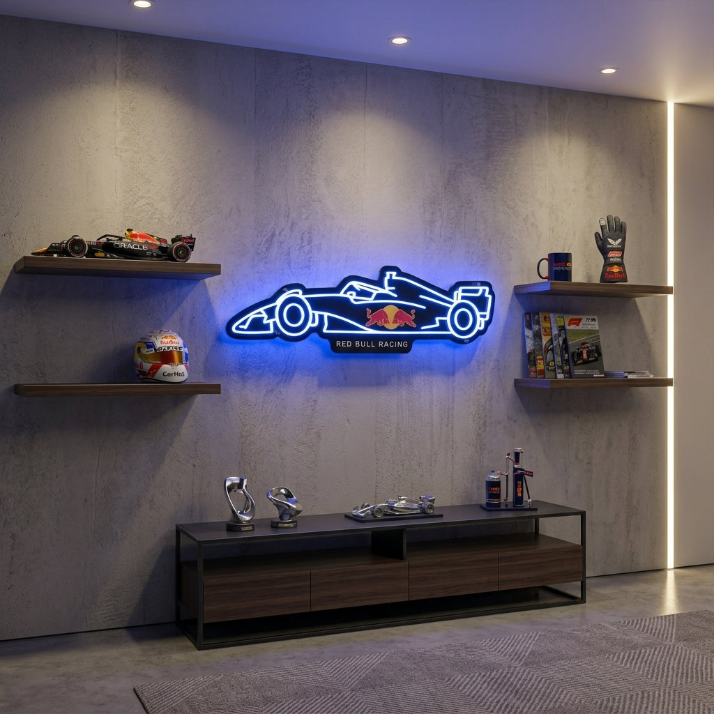 F1 Redbull Racing Car - LED Backlit Neon Sign Nightglow Studio