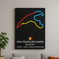 Spa-francorchamps neon sign