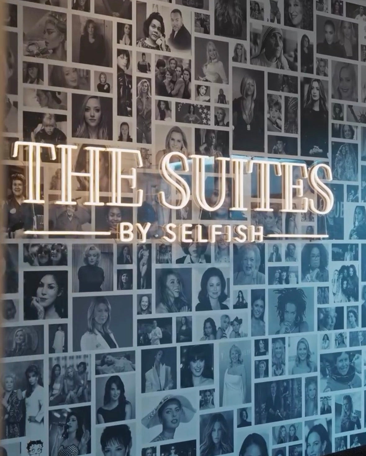 custom LED neon sign warm white on a feature wall 