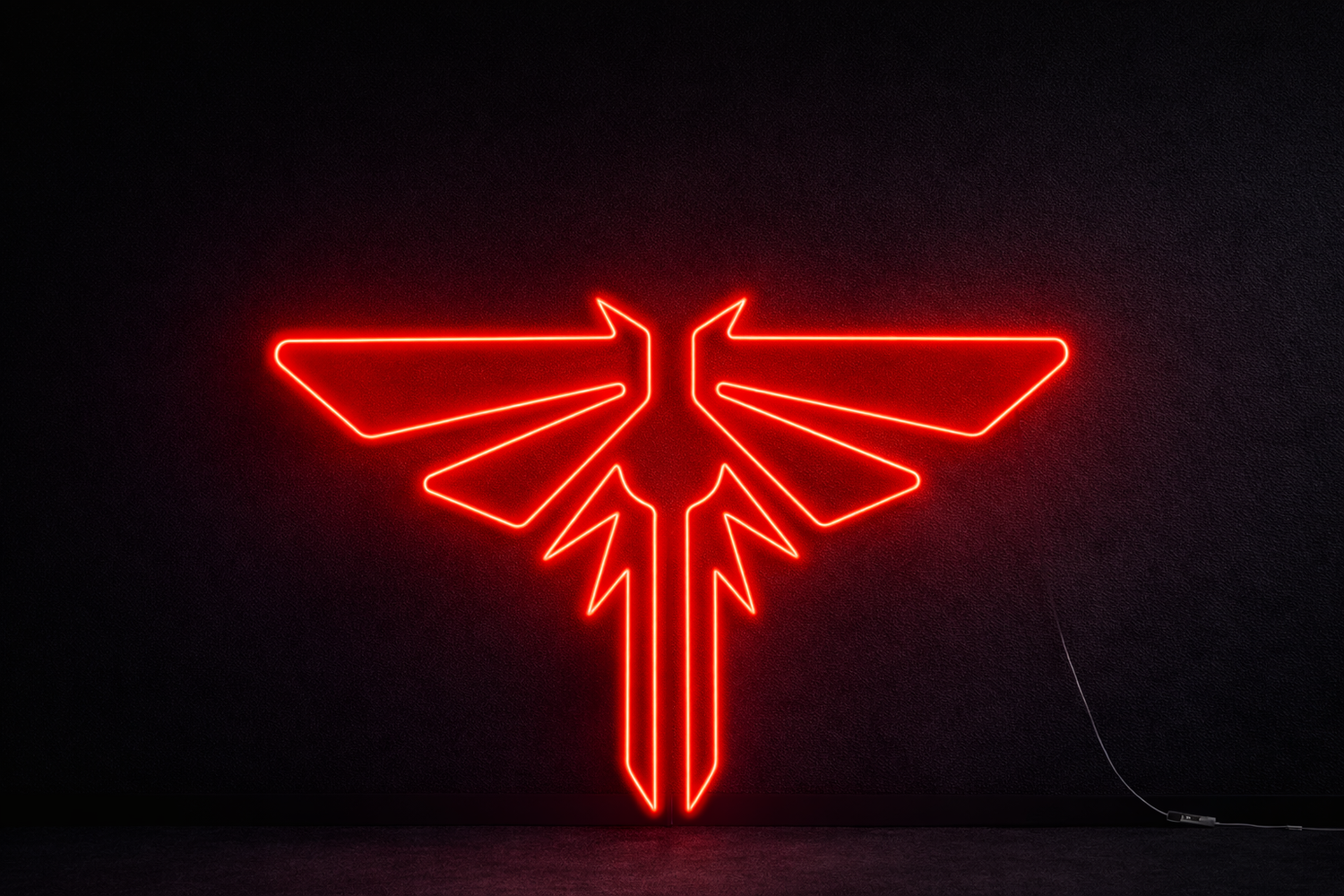 Red neon the last of us firefly logo neon sign