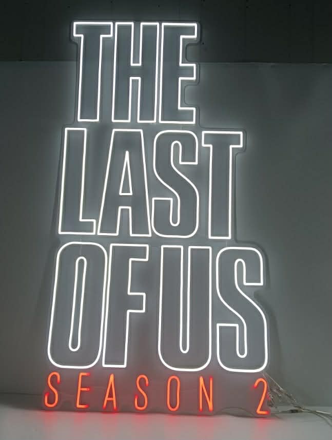 Custom LED neon sign created by Nightglow Studio for HBO The Last of Us Season 2