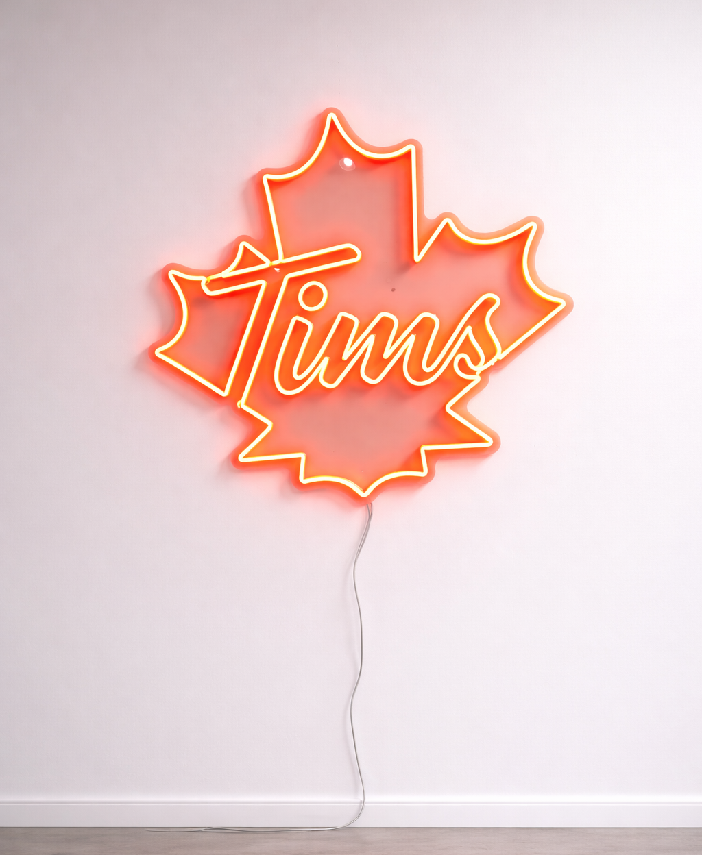 Tim Hortons red neon sign business logo signage