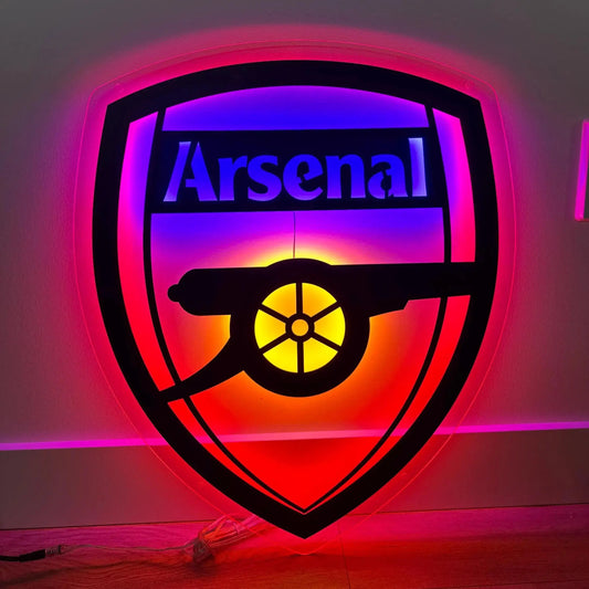 ARSENAL NEON SIGN | LED FOOTBALL CREST WALL LIGHT Nightglow Studio