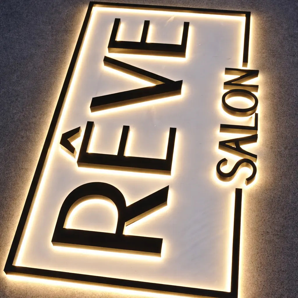 illuminated LED backlit 3D letter signage