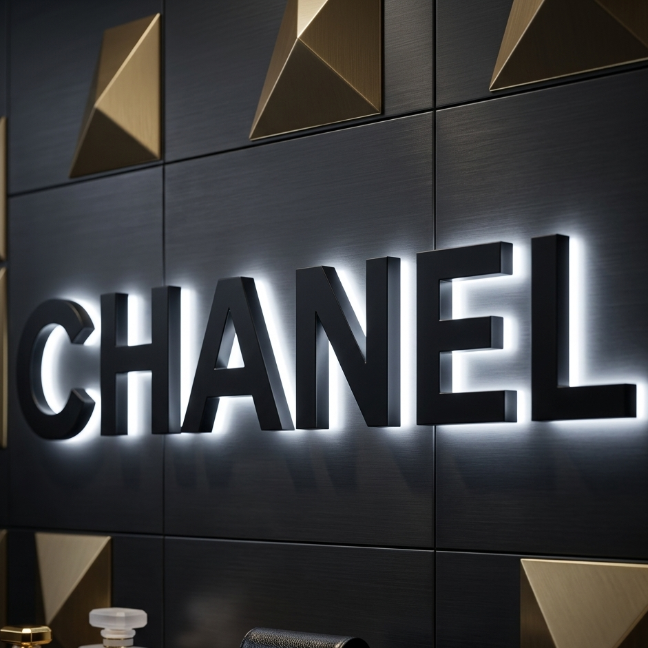 backlit 3D LED sign for business storefront 