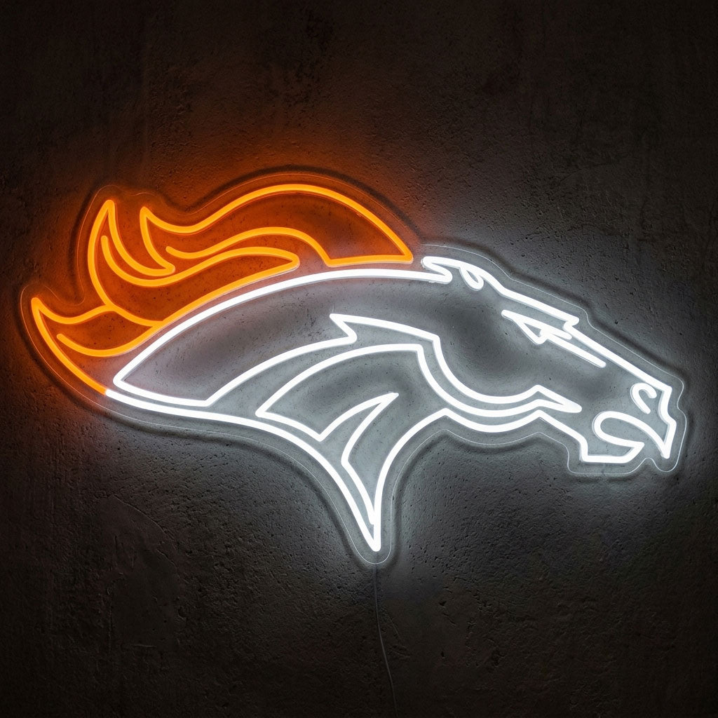 DENVER BRONCOS NEON SIGN | NFL FOOTBALL WALL LIGHT Nightglow Studio