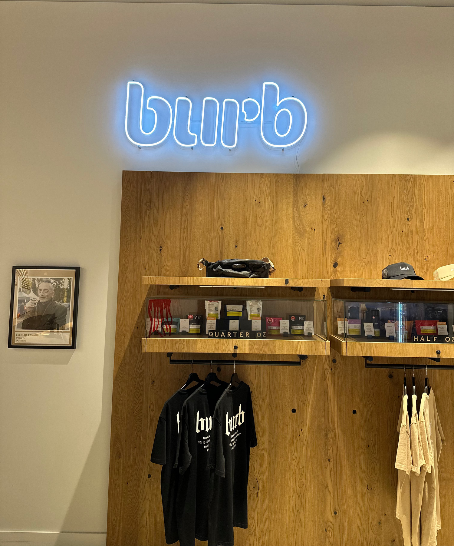 Burb logo custom neon sign, neon sign for cannabis stores