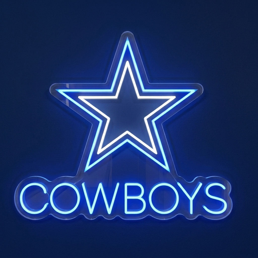 DALLAS COWBOYS NEON SIGN | NFL FOOTBALL WALL LIGHT Nightglow Studio