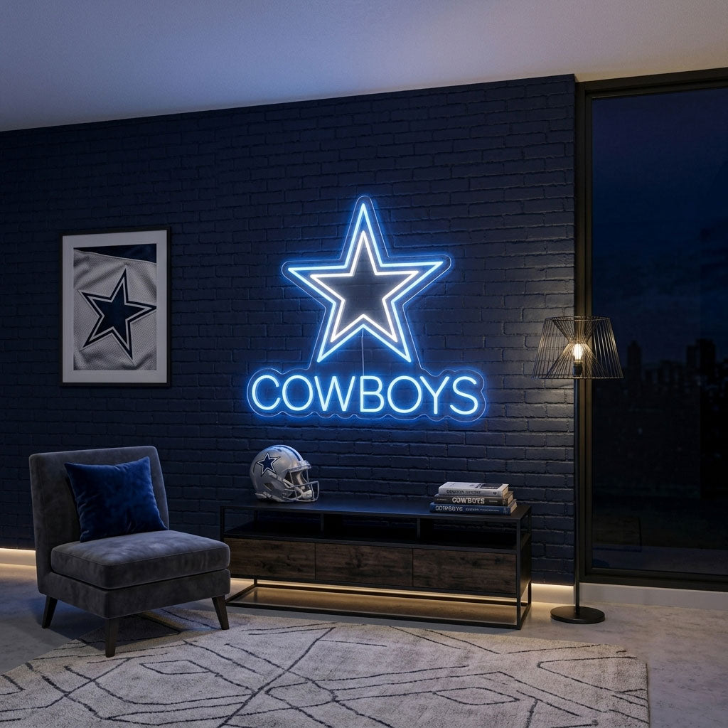 DALLAS COWBOYS NEON SIGN | NFL FOOTBALL WALL LIGHT Nightglow Studio