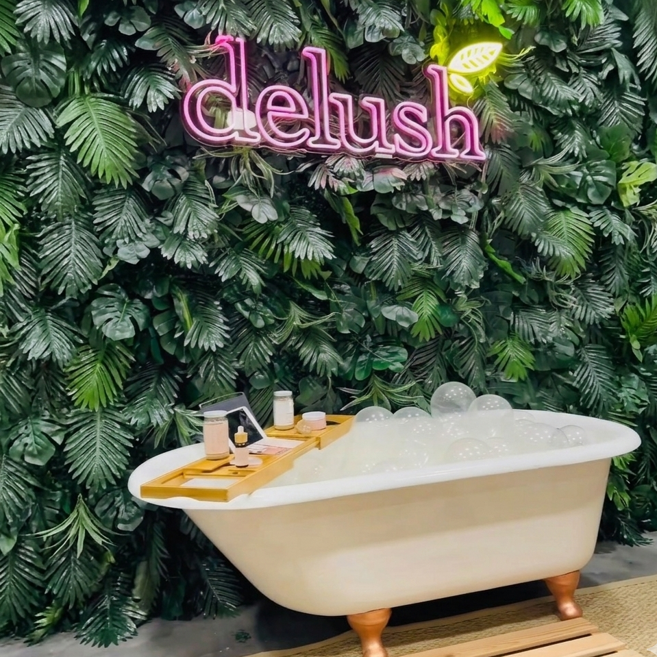 neon sign for business logo for tradeshow feature wall backdrops and conferences and corporate events