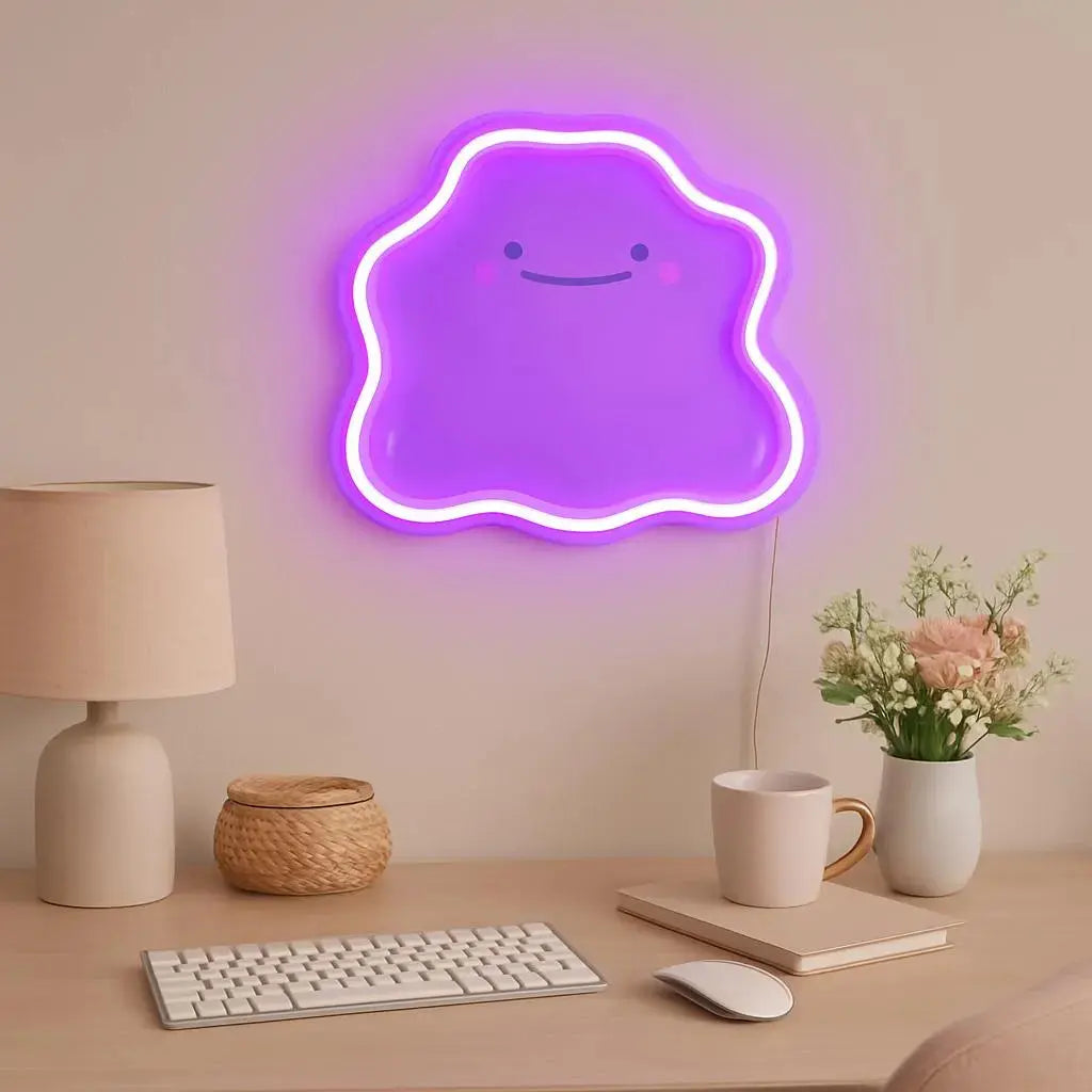 DITTO NEON SIGN | CUTE KAWAII BLOB LED WALL LIGHT Nightglow Studio