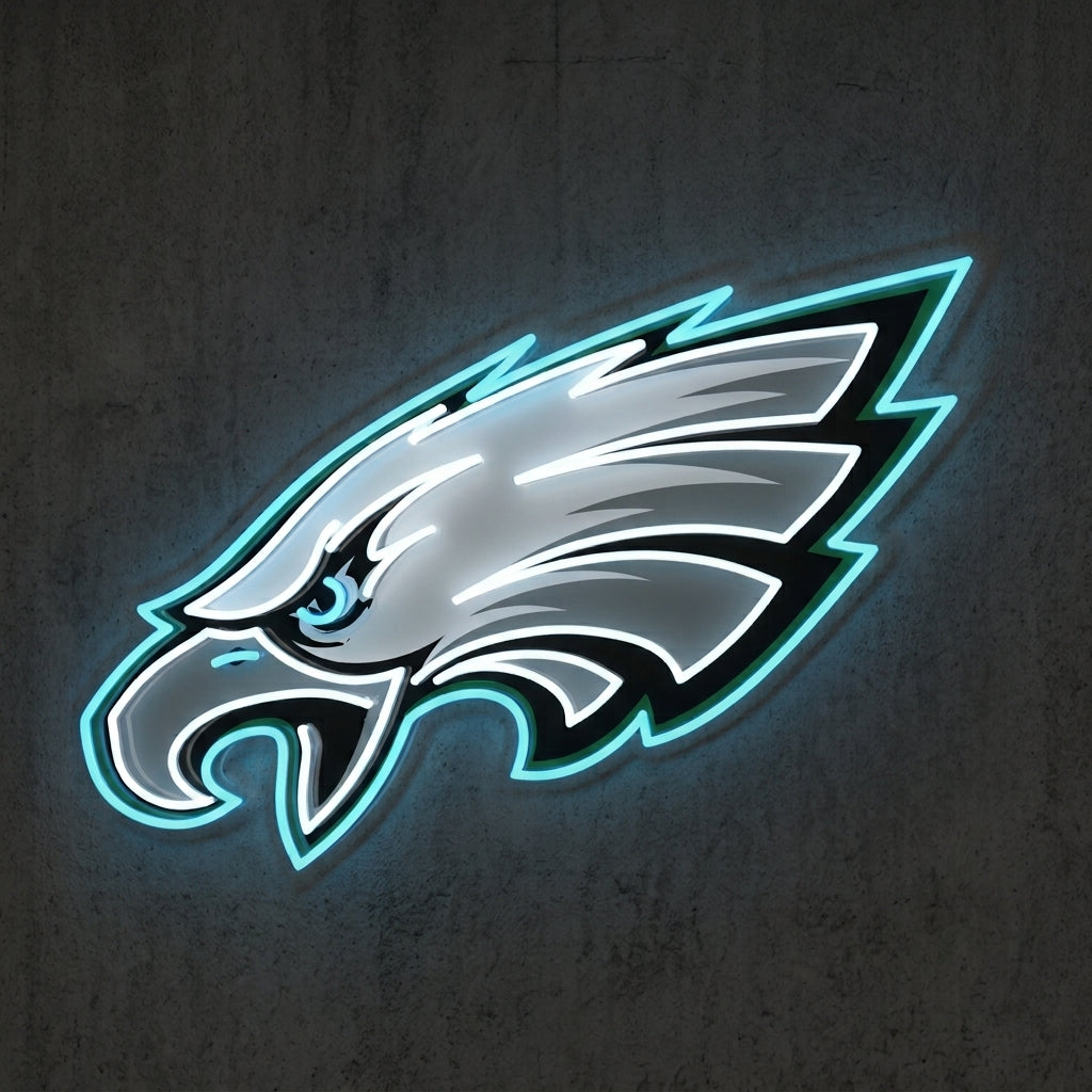 PHILADELPHIA EAGLES NEON SIGN | NFL FOOTBALL WALL LIGHT Nightglow Studio
