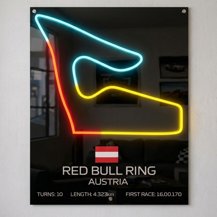 f1 neon sign redbull ring austria circuit track