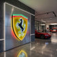 ferrari logo neon sign uv printed acrylic LED wall art for sports car enthusiast