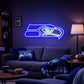 SEAHAWKS NEON SIGN | LED FOOTBALL FAN WALL LIGHT Nightglow Studio