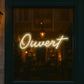 CURSIVE OUVERT SIGN — LED NEON SIGN