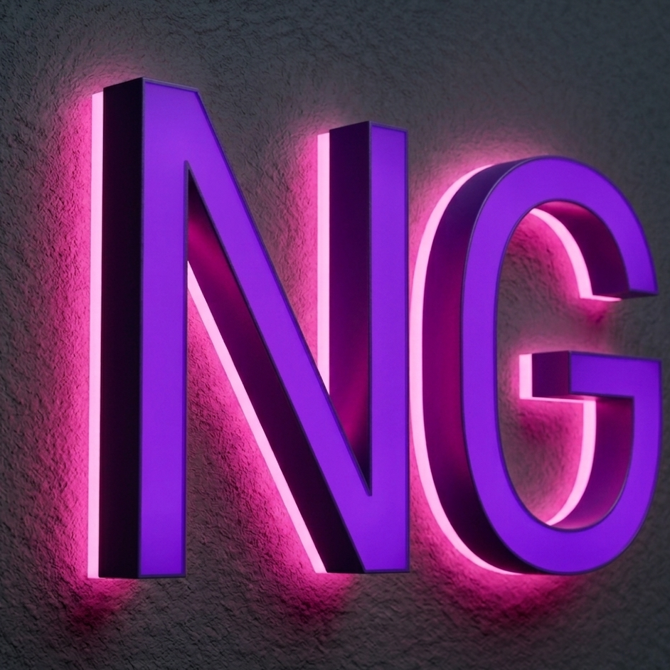 front & back lit LED channel letters illuminated signage for business
