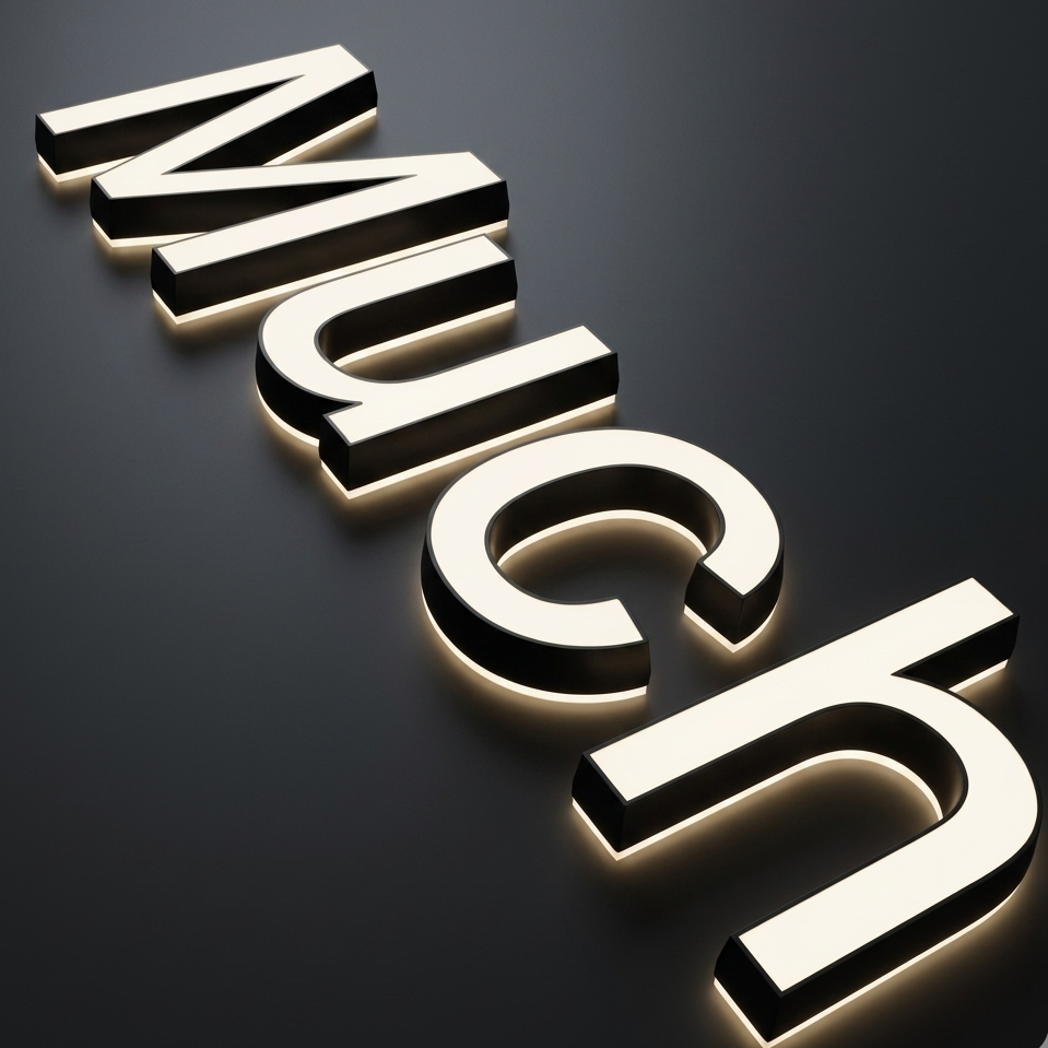 front lit business storefront signage 3D channel letters LED sign