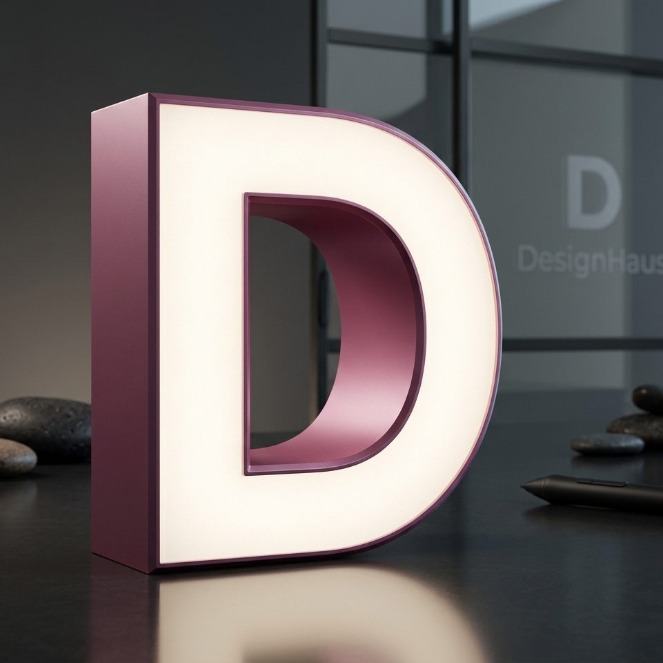 frontlit 3D LED illuminated channel letter signage for business