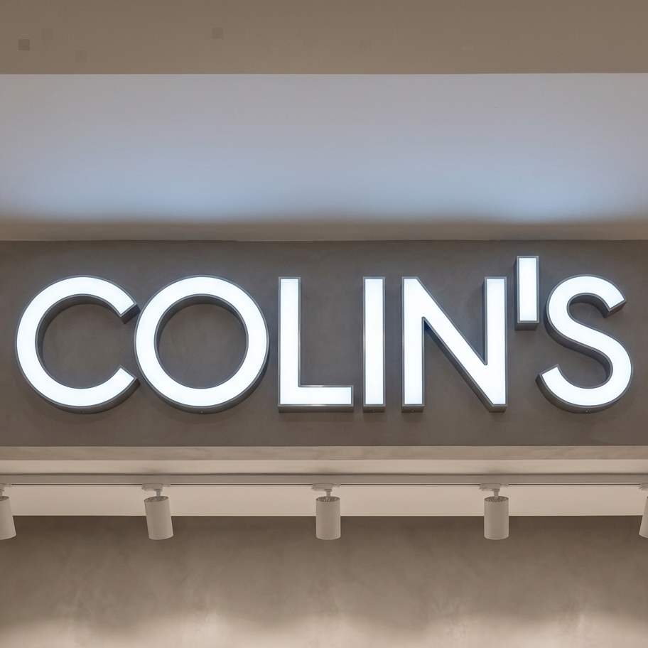front lit business storefront signage 3D channel letters LED sign