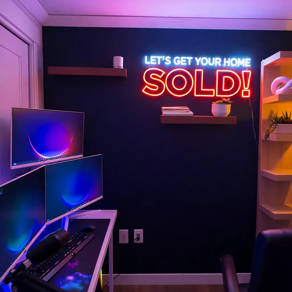realtor neon sign for realty offices and real estate groups