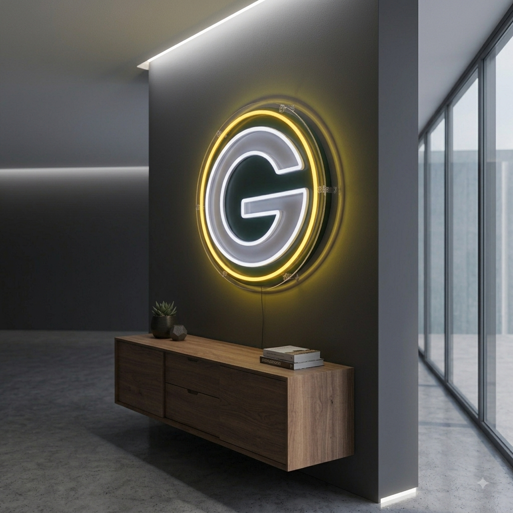 GREEN BAY PACKERS NEON SIGN | NFL FOOTBALL WALL LIGHT Nightglow Studio