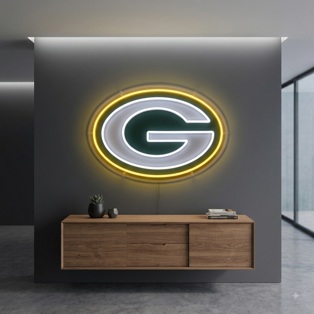 GREEN BAY PACKERS NEON SIGN | NFL FOOTBALL WALL LIGHT Nightglow Studio