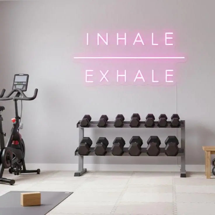 INHALE EXHALE — LED NEON SIGN FOR YOGA STUDIO Nightglow Studio