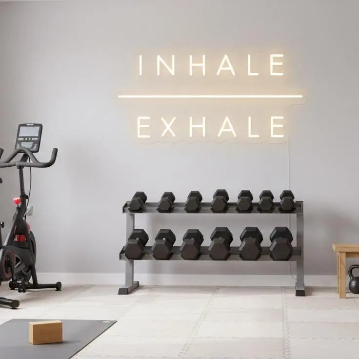 INHALE EXHALE — LED NEON SIGN FOR YOGA STUDIO Nightglow Studio