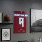 haaland soccer football jersey neon sign fan art haaland wall art poster 