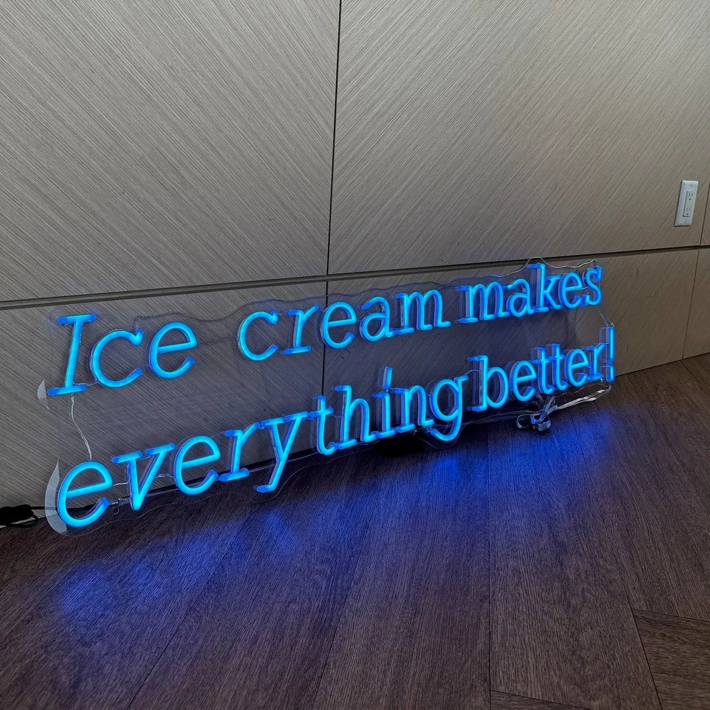 ICE CREAM NEON SIGN | CAFE & SWEET SHOP WALL DECOR Nightglow Studio