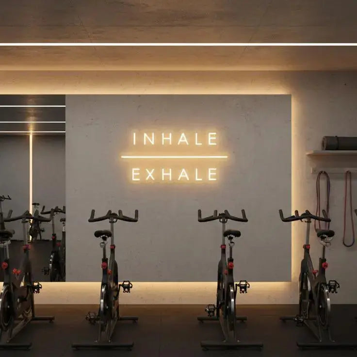 INHALE EXHALE — LED NEON SIGN FOR YOGA STUDIO Nightglow Studio