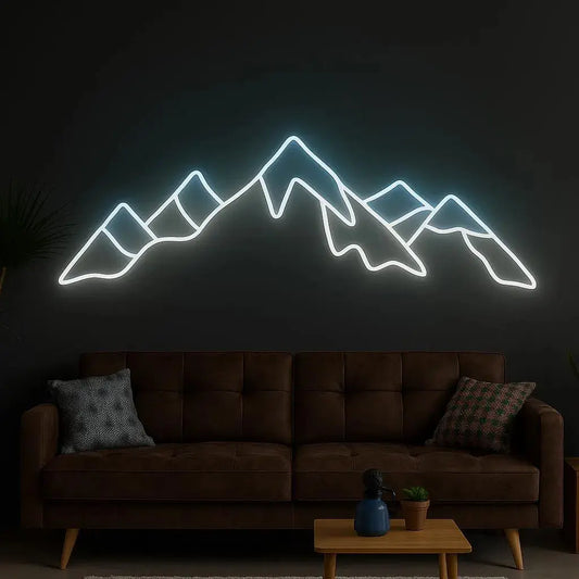 MOUNTAIN LED NEON SIGN | MODERN LANDSCAPE WALL LIGHT Nightglow Studio