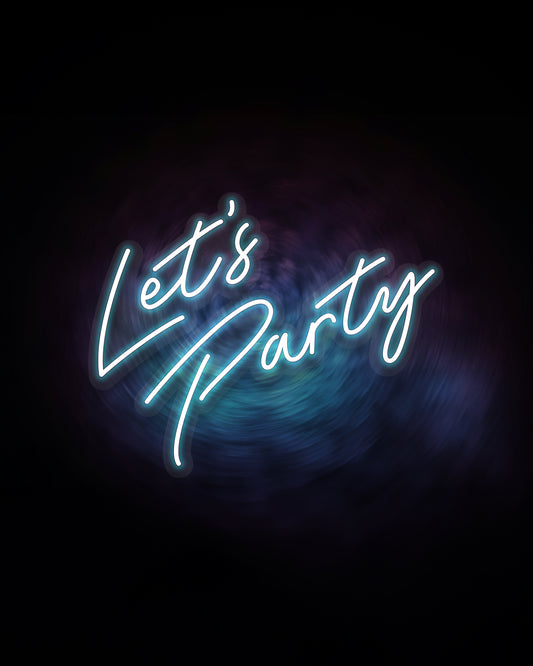 Let's Party Neon Sign perfect for any celebration