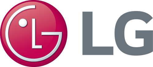 neon sign of LG logo