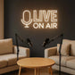LIVE ON AIR LED NEON SIGN | RECORDING STUDIO & PODCAST LIGHT Nightglow Studio